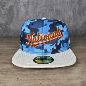 Washington Nationals 10 Yr Anniversary 59FIFTY Camo Fitted Hat 7 3/4